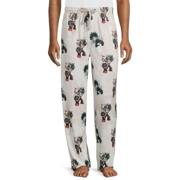 My Hero Academia Mens All Over Print Sleep Pants, Cream Multiple Sizes - Picture 1 of 6